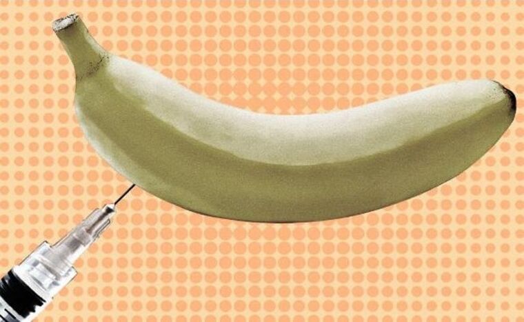 suntikan pembesaran zakar menggunakan pisang sebagai contoh